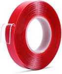 Double Sided Tape Heavy Duty - 1/2" 10' Transparent Strong Adhesive Removable Double Sided Mounting Tape for Home Decor,Wall Decor,Room Decor,Office Decor(Pack of 1 Roll)