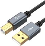 CableCreation USB Printer Cable 5FT, USB 2.0 Printer Cable to Computer, USB A to USB B Printer Cord for HP, Brother, Epson, Canon, Piano, Dac, Aluminum Case, Space Grey 1.5m