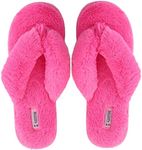 Millffy fluffy slippers for women indoor outdoor thong slippers for summer girls fluffy slippers (Women US 7-8, Rose)