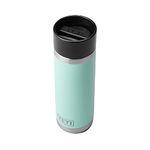 YETI Rambler 18 oz Bottle, Stainless Steel, Vacuum Insulated, with Hot Shot Cap, Seafoam