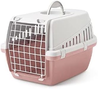 Savic Dog Carriers Ideal for Travel by Plane, Boat, car or Train and Meets IATA Standards Trotter 2 Pet Carrier,(Dimensions 22 x 15 x 13 inch),(Color: Light Grey-Ash Rose)