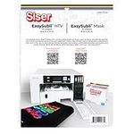 Siser EasySubli HTV - Printable Sublimation Heat Transfer Vinyl - 10 Sheets of EasySubli (8.4"x11") and 10 Sheets of EasySubli Mask (8"x10")