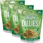 Fresh Gourmet Crispy Dillies Pickle Flavored Fried Cucumbers | 3.5 Ounce, Pack of 3 | Low Carb | Crunchy Snack and Sandwich Topper