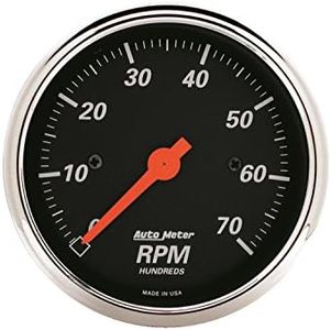 Autometer AMT-1478 in-Dash Designer Black Tachometer Gauge, 3-1/8"