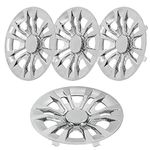 OXTOUF Golf Cart Hubcaps 8", Universal Wheel Covers Hub Caps for Club Car, EZGo, Yamaha Golf Buggies Size 8 inch (Set of 4 Chrome)