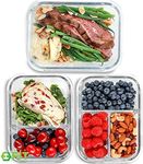 1 & 2 & 3 Compartment Glass Meal Pr