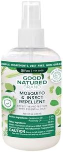 Good Natured Brand DEET-Free Mosquito Repellent | Insect, Tick, Fly & Bug Spray | Kid Safe | Non-Oily Formula | Essential Oil Based | Cedarwood & Rosemary Insect Repellent | 8 oz