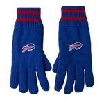 NFL Men's Lined Winter Cold Weather Gloves | One Size | Buffalo Bills (Blue)