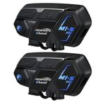 FODSPORTS Motorcycle Bluetooth Intercom with Music Sharing, M1S Pro 2000m 10 Riders Group Helmet Communication System Headset Universal Interphone (Waterproof/Handsfree/Stereo Music/GPS/2 Pack)