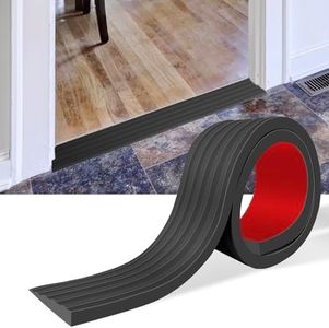 Threshold Ramps for Doorways Self-Adhesive Rubber Ramps for Door Threshold Rubber Door Threshold Ramp for Wheelchair Stroller Scooter Reducer Ramp (Black, 3” Wide x 6.6' Long)