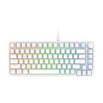 Cosmic Byte CB-GK-42 Phantom TKL Gasket Mechanical RGB Wired Keyboard, Pre-Lubed Outemu Red Switches, 1000Hz Polling, Software, Per-Key RGB, Swappable Switches, Volume Roller, USB C Port (White)