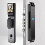 Golens X95 Luxury Smart Door Lock | 7 Ways Unlocking |3D Face ID| Fingerprint | Mobile App | RFID Card | PIN | Mechanical Key |Camera Technology| Keyless Entry Digital Lock (2 Year Warranty)