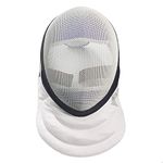 LEONARK Fencing Epee Mask CE 350N Certified National Grade Masque - Fencing Protective Gear (White, M)