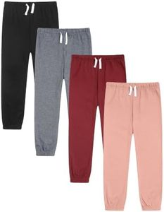 GFQLONG Toddler Girls Cotton Pants Lightweight Summer Casual Joggers 5-6Y