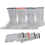 Eco Friendly Heavy Weight Recyled Cotton Winter Thermal Boot Socks 4 Pair (9-11, Color Tipping)