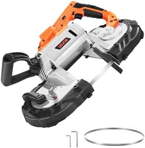 VEVOR Portable Band Saw, 5 Inches Deep Cut, 360W Bandsaw with Brushless Motor, Cordless and Compact Portaband, Hang Hooks, 0-192 m/min Variable Speed, for Cutting Metal, Wood (Bare Tool Only)