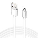 Micro USB Cable, 4.5M Extra Long Android Fast Charging Cable, High Speed Sync USB B Cable Compatible for Samsung Galaxy S6/S7,PS4/DualShock 4/PS4 Pro/PS4 Slim Controllers Sony Phone and More, White