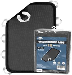 MILDPLUS Washable Bed Pads with 10 Sturdy Handles 40”×72” Extra Large Reusable Underpads 4-Layers Leakproof Chucks Pads Washable for Incontinence (Grey,1 Pack)