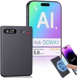 Mugukue AI Voice Recorder, 64GB Audio Note Recorder – 73H Battery, USB-C Fast Charge, Magnetic Clip, 118-Language Transcription, AI Noise Cancellation, App Control, for Lectures, Meetings, Calls- Gray