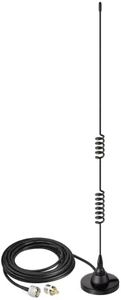 Bingfu Ham Radio Antenna Dual Band VHF UHF 136-174MHz 400-520MHz Amateur Radio Antenna Magnetic Base PL259 Male Antenna for BTECH ICOM Kenwood Midland Yaesu TYT AnyTone Ham Radio