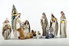 PlentifulHome Hand-Painted Nativity
