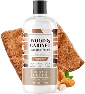 Therapy Wood Polish Bundle with Microfiber 16 oz. - Wood Furniture Polish, Best Wood Furniture Cleaner - Almond Scent - Wood Cleaner, Cabinet and Table Restorer, Natural Wood Conditioner