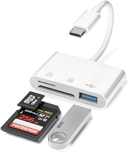 YOFEEPOP SD Card Reader, USB 3.0 Type C Memory Card Adapter, SD/TF Card Reader with USB 3 Port, SD Card Reader Compatible with iPhone, Pro/Air Android Phone Tablet