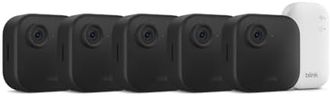 Blink Outdoor 4 – Wireless smart security camera, two-year battery life, 1080p HD day and infrared night live view, two-way talk. Sync Module Core included – 5 camera system