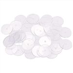 Penta Angel 50Pcs Clear Disc Pads to Stabilize Earrings, Plastic Discs for Earring Backs and Jewelry Crafts