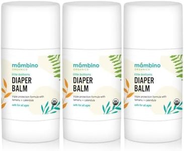 Mambino Organics Little Bottoms Diaper Balm, New & Improved Ointment Cream for Diaper Rash, Calendula - Oatmeal, Cruelty-Free, 0.63 Ounces (3 Pack)