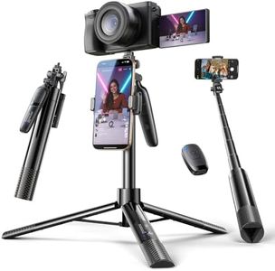 LISEN 67" Tripod Selfie Stick 360° Rotatable, Completely Adjustable Portable Integrated Phone Content Creation Tripod Stand with Remote, for iPhone 16 15 Pro Max Samsung Galaxy S25 Ultra Android