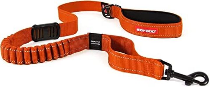 EzyDog ZERO SHOCK Leash - Best Shock Absorbing Dog Leash, Control & Training Lead (48" Orange)