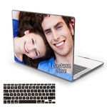 SHUMEI Custom Personalized Photo Case for MacBook Air, Compatible with MacBook Air 15 inch Model A2941 M2 2023 Release, Plastic Clear Hard Shell Picture Cover