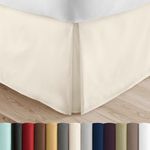 Linen Market Bed Skirt - Ultra Soft Microfiber - Easy Fit with 14 Inch Tailored Drop - Hotel Quality, Shrinkage & Fade Resistant - Bed Cover - Full Size Bed Skirts - Bedroom Décor - (Full, Ivory)