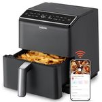 Cosori Air Fryer 6.8qt, Dual Blaze with 360 Thermoiq Tech - Using Upper and Lower Heating Elements for Precise Temperature Control and Even Cooking Results, No More Shaking and Preheating, Time-saving