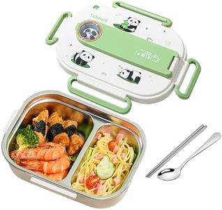 Lunch Box Cute Insulated Lunch Box Set - Thermal Bento Box (Panda/Astronaut/Shiba/Rabbit) Stainless Steel Microwave Safe Food Container with Cutlery - 6H Heat Retention - （Panda）