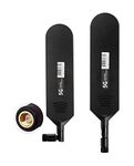 Vecys 4G LTE Antenna SMA Male Connector 42dBi 4G/5G High Gain Omni Directional Glue Stick Antenna 600-6000Mhz (Black,2 Pcs)