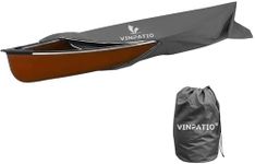 600D Kayak Cover 18 FT, Upgraded Solution-Dyed Oxford Full Coverage Waterproof Canoe Storage Bag with Zipper, Heavy-Duty UV Protection & Dust Resistant for Fishing Boats & Paddle Boards