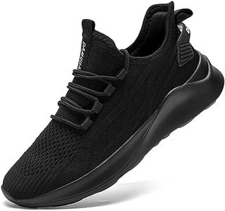 Oltyutc Womens Trainers Running Shoes Breathable Gym Sports Tennis Shoes Black Womens Size 5.5 UK(Label Size:39)