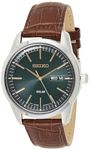 Seiko Men's Analog Solar Watch with Leather Strap SNE529P1