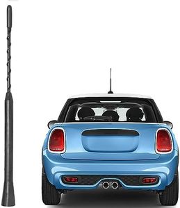 Anina 9 Inch Car Radio Spiral Antenna Mast for 1985-2022 BWM Mini Cooper Z3 Z4 for VW Golf Passat Rabbit AM FM Roof Mount Vehicle Radio Aerial M4 M5 M6 Threaded Adapter