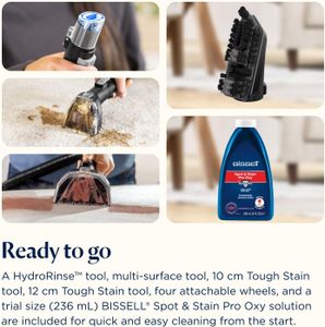 BISSELL SpotClean HydroSteam Carpet Cleaner – 1000W Portable Steam