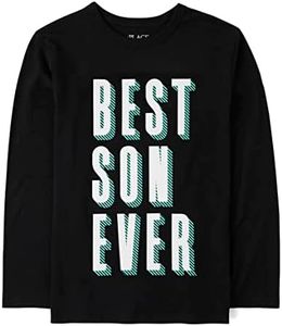 The Children's Place Boys Best Son Ever Graphic Long Sleeve T Shirt, Best Son Ever Black, Large