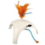 Pet Believe Dog Trust Feather Spinner Toy for Cats & Kittens with Natural Feather Caps and 3 Motion Sensors