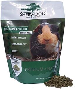 Sherwood Pet Health Adult Guinea Pig Food Measured Timothy Pellet (4.5 Pound) Hay-Based, Grain-Free, Soy-Free for Better Digestion