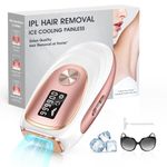 Haarlosy IPL Hair Removal Device - Painless Salon Quality Results at Home & Long Lasting Smoothness, Laser Hair Removal Device for Women and Men, Face, Bikini Line and Body, 5 Levels, Bright Rose