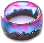 Luminous Glow Ring, Wood Resin Ring