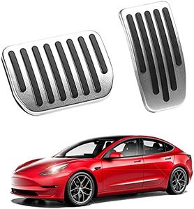 Arcoche Pedal Pad Cover for Tesla Model 3 & Y Non-Slip Brake Accelerator Foot Pedal Accessories 2016-2025(Silver)