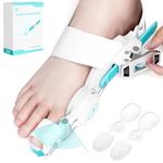Kutain Bunion Correctors for Women & Men, Orthopedic Bunion Corrector with Non Slip Big Toe Separators, Adjustable Bunion Splint Suitable for Right/Left Feet Bunion Relief (White 1PCS)