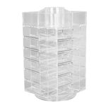 Lipstick Holder, 360 Rotating Cosmetic Lipsticks Tower Spinning Lipgloss Storage Display Holder, 53 Slots Lipsticks Organizer Clear Acrylic Cosmetic Display Case